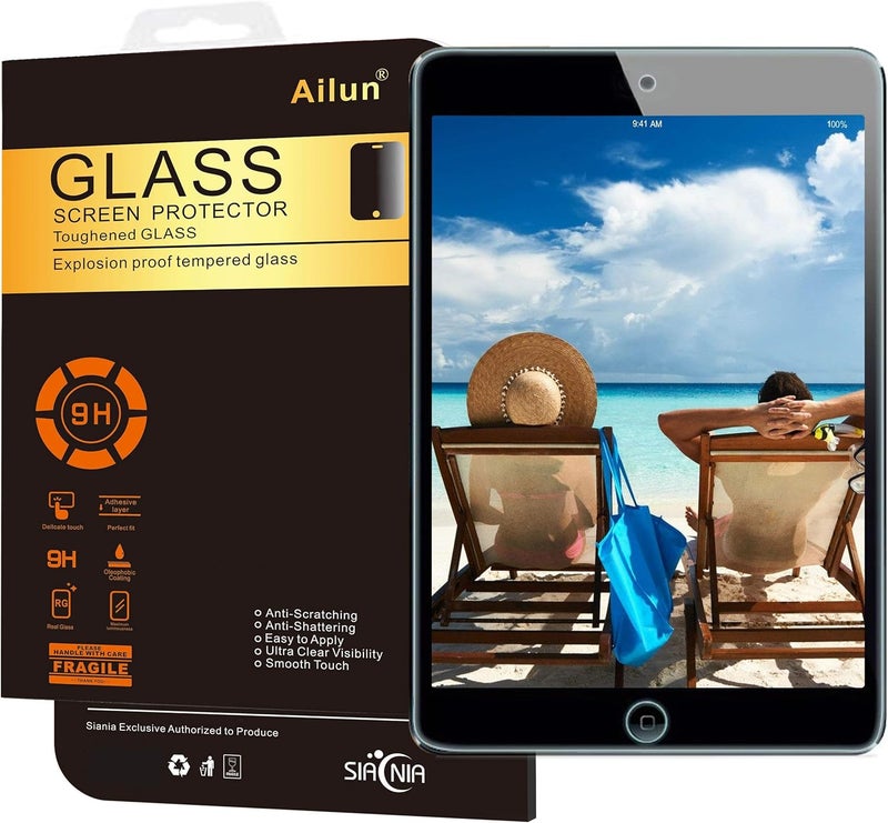 Ailun Screen Protector for iPad Mini 4, iPad Mini 5 2019 2Pack Tempered Glass 2.5D Edge Ultra Clear Transparency Anti Scratches Case Friendly - Image 2
